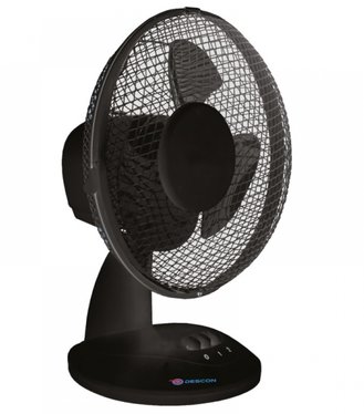 Descon DA-0900B Ventilátor stolový 35cm vysoký, čierny, 9