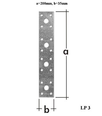Dierovaný plech typ LP3 (200x35mm)