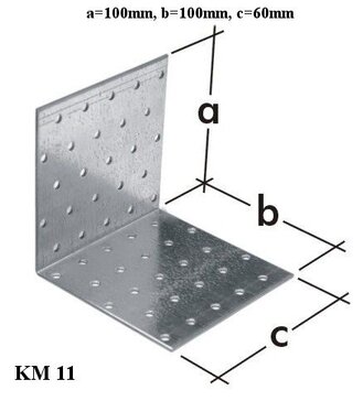 Domax KM11 Uholníkova spojka 100x100x60x2mm