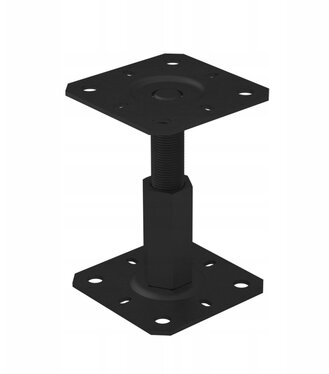 Domax KTL Pätka stĺpiku PR130/130 nastaviteľná 130x130x100-150mm x 3.0 čierna