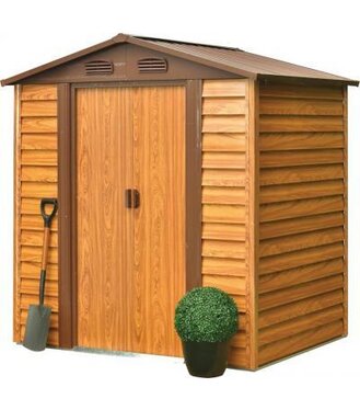 Domček Strend Pro záhradný plech hnedý 181x137x203cm