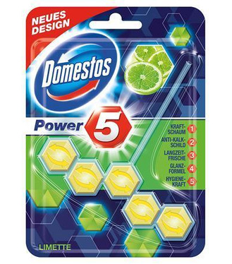 Domestos, Čistič na WC Power5, lemon 2x50g