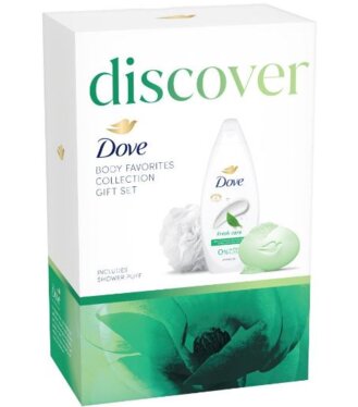 DOVE kazeta Time to Refresh sprchový gél 250ml + mydlo + hubka