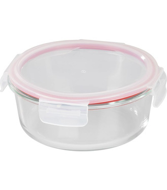 Dóza MagicHome, okrúhla, 1300 ml, s vekom, Clip, sklenená