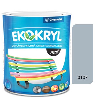 Ekokryl Mat V2045 0107 svetlá šedá - vrchná akrylátová farba na drevo a kov 0,6l