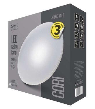 Emos LED Prisadené svietidlo Cori, kruh, biele, 18W, IP44