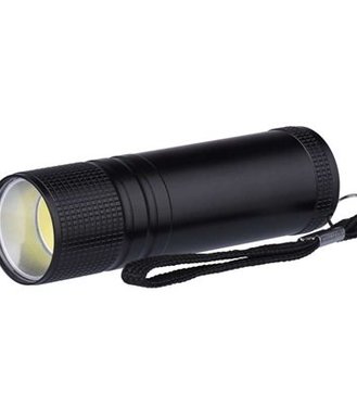 Emos LED Svietidlo kovové, 3W COB LED, na 3x AAA, čierne