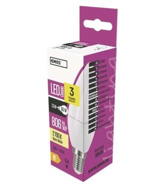 Emos Lighting Classic Candle 8W E14, led žiarovka-teplá biela