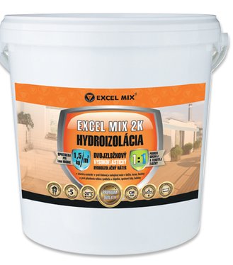 Excelmix 2K - dvojzložková vysokoelastická hydroizolačná náterová hmota 10kg