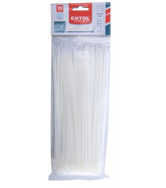 Extol Premium Pásky sťahovacie biele 7.6x380mm
