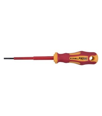 Extol Premium Skrutkovač elektrikársky plochý 1000V, VDE, 2,5 x 80mm, CrV, 53073