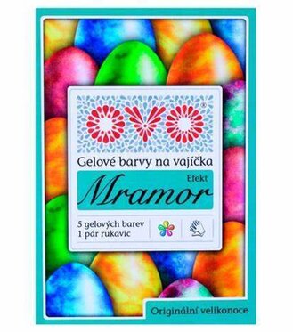 Farba na vajíčka OVO mramor 5 farieb + rukavice