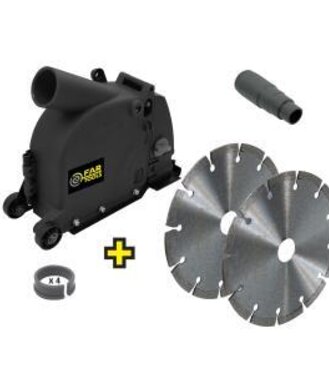 Fartools odsávací kryt na uhlovú brúsku 125mm + 2ks rezné kotúče ,115925
