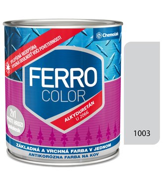 Ferro Color U2066 1003 sivá Pololesk - základná a vrchná farba na kov 0,75l