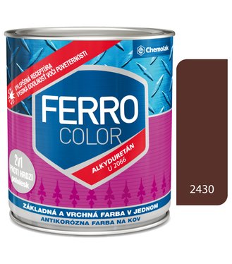 Ferro Color U2066 2430 hnedá Pololesk - základná a vrchná farba na kov 0,3l