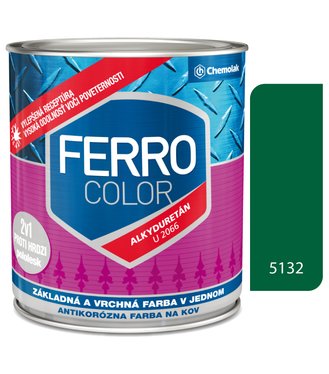 Ferro Color U2066 5132 svetlozelená Pololesk - základná a vrchná farba na kov 2,5l