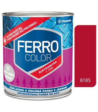 Ferro Color U2066 8185 červená Pololesk - základná a vrchná farba na kov 0,3l
