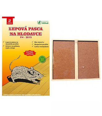 FH-5015 Lepová pasca na hlodavce - drevená, 2ks/bal., 15x25cm