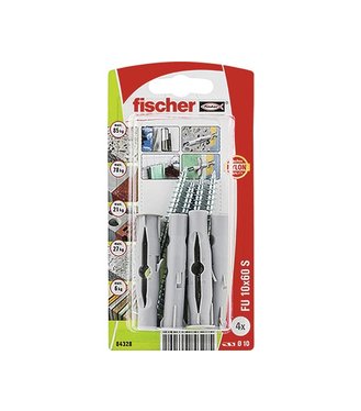 Fischer Univerzálna hmoždinka FU 10x60 so skrutkou, balenie 4ks