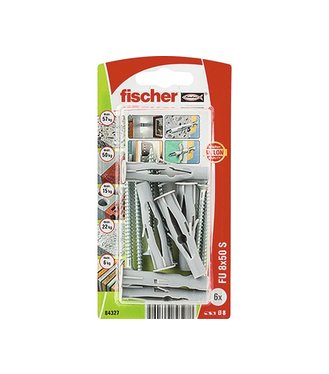 Fischer Univerzálna hmoždinka FU 8x50 so skrutkou, balenie 6ks