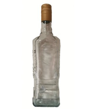 Fľaša sklenená s kovovým 0,5l