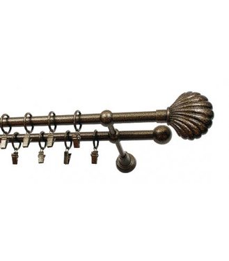 Garniža komplet 160cm II žabky,čierny,Mušľa