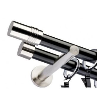 Garníža komplet 240cm 19mm II žabky oceľ,koncovky Cylinder