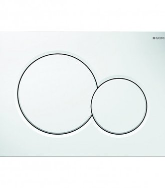 GEBERIT SIGMA01 dvojčinné ovládacie tlačítko, alpská biela