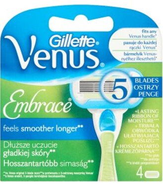 Gillette Strojček na holenie dámsky Venus Embrance náhradné hlavice 4ks