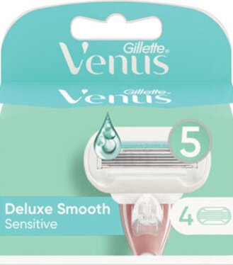 Gillette Strojček na holenie dámsky Venus Sensitive náhradné hlavice 4ks