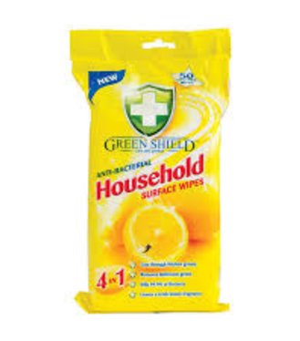 Green Shield Antibakteriálne vlhčené utierky na povrchy s citrusovou vôňou 50ks