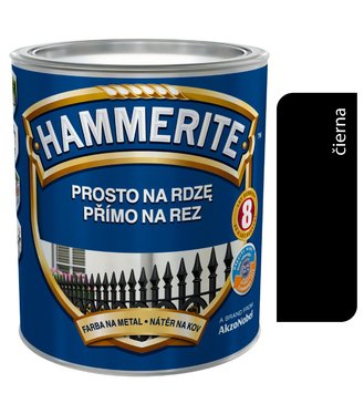 Hammerite Priamo na hrdzu, Hladký čierny 2,5l