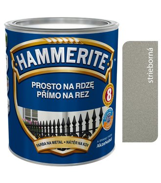 Hammerite Priamo na hrdzu, Hladký strieborný 2,5l