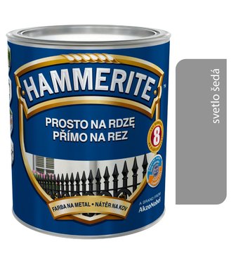 Hammerite Priamo na hrdzu, Hladký svetlošedý 0,25l