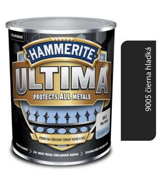 Hammerite Ultima 9005 čierna hladká 0,75l