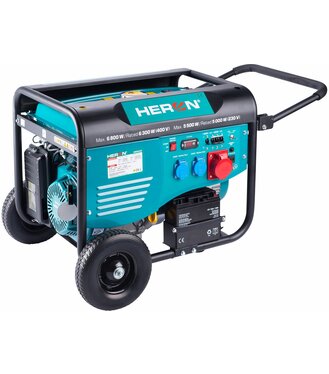 Heron Elektrocentrála rámová benzínová 400V/230V elektrický štart 8896420
