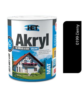 Het Akryl mat 0199 čierna 0,7kg