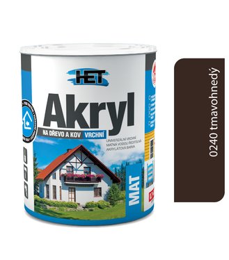 Het Akryl mat 0240 hnedá tmavá 0,7kg