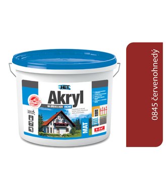 Het akryl mat. 0845 3kg červenohnedá