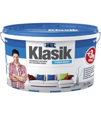 Het Klasik biely, Interiérová farba 15kg+3kg zdarma