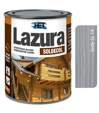 Het Soldecol lazúra SL14 šedý 0,75l - tenkovrstvá lazúra