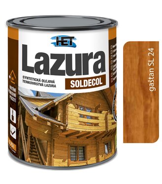 Het Soldecol lazúra SL24 gaštan 5l - tenkovrstvá lazúra