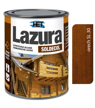 Het Soldecol lazúra SL30 orech - Tenkovrstvá lazúra 5l