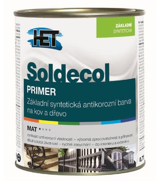 Het Soldecol Primer 0100 biely 0,75l - základná syntetická farba