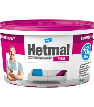 Hetmal Plus - Biela interiérová farba 15kg+3kg zdarma