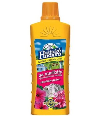 Hoštické hnojivo na muškáty a iné balkónové rastliny s guánom 500ml