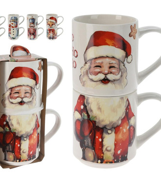 Hrnček vianočný 265ml sada 2ks porcelán mix