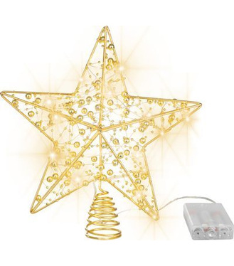 Hviezda MagicHome Vianoce plast časovač 10xLED teplá biela 25cm 2xAA