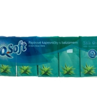 Hygienické vreckovky Q Soft Aloe vera 4vr.10x10ks