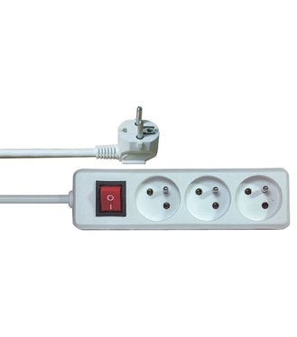 Kábel predlžovací 220V/230V 2m, 3 zásuvky, s vypínačom P1312